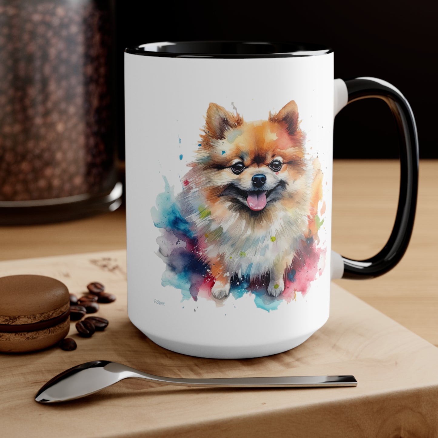 Pomeranian 2 Accent Mugs