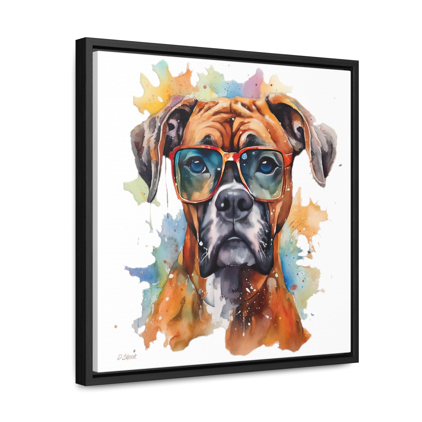 Boxer 4 Gallery Canvas Wraps, Square Frame
