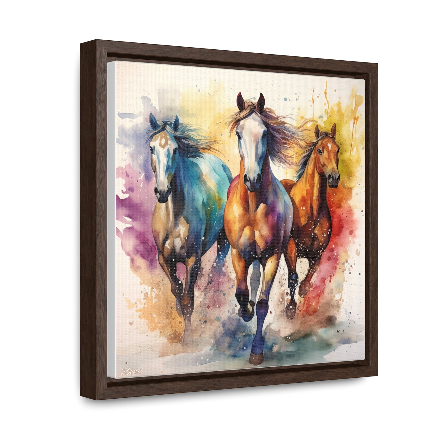 Horse Rescue 8 Gallery Canvas Wraps, Square Frame