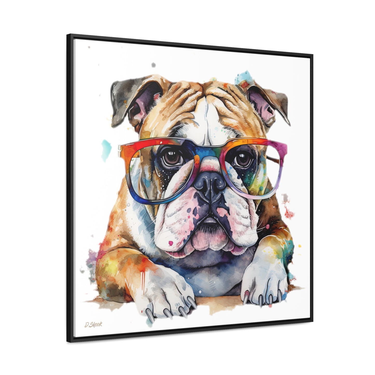 bulldog 5 Gallery Canvas Wraps, Square Frame