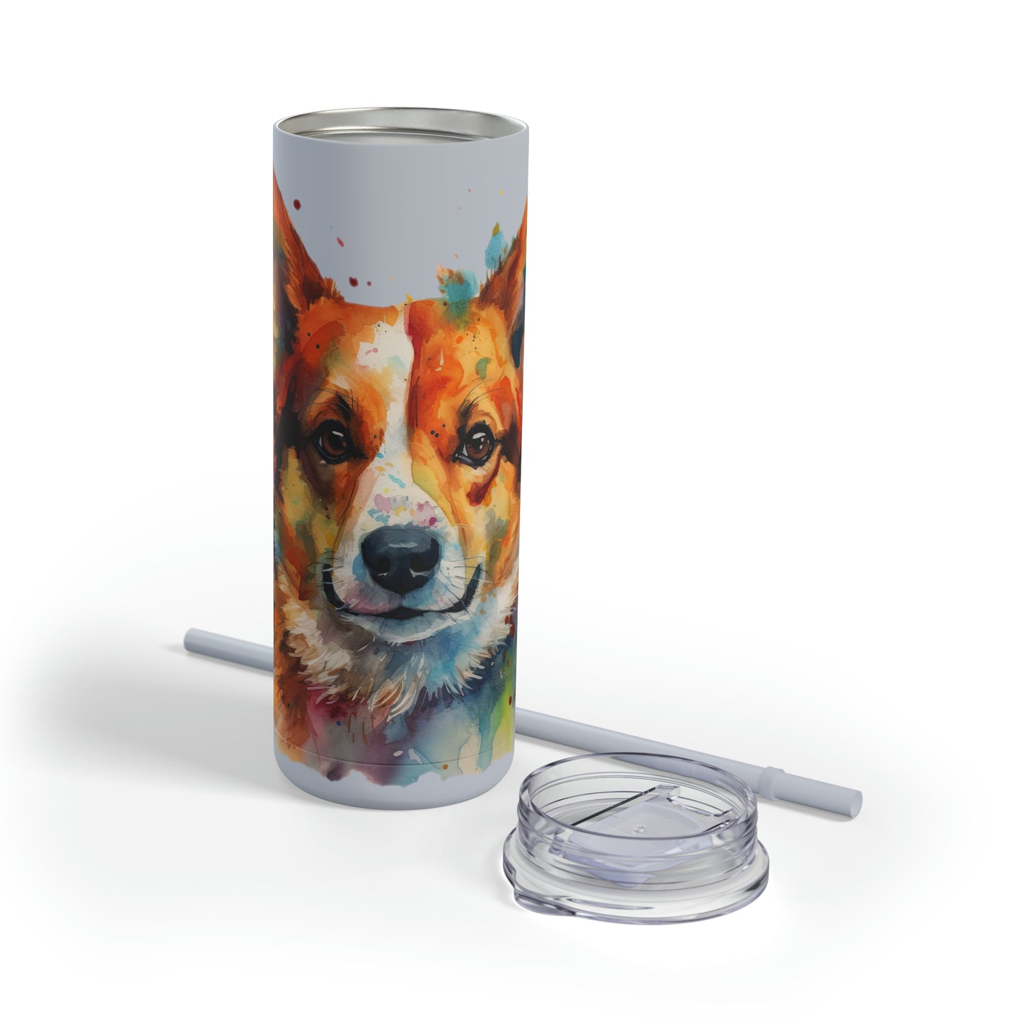 Pembroke Welsh Corgi 2 Maars Maker Skinny Matte Tumbler, 20oz