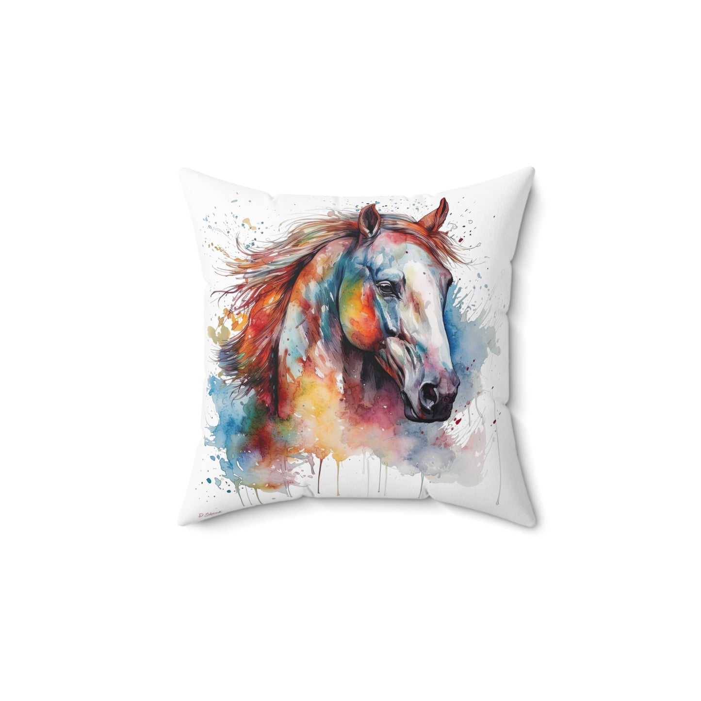 Horse Rescue 12 Spun Polyester Square Pillow
