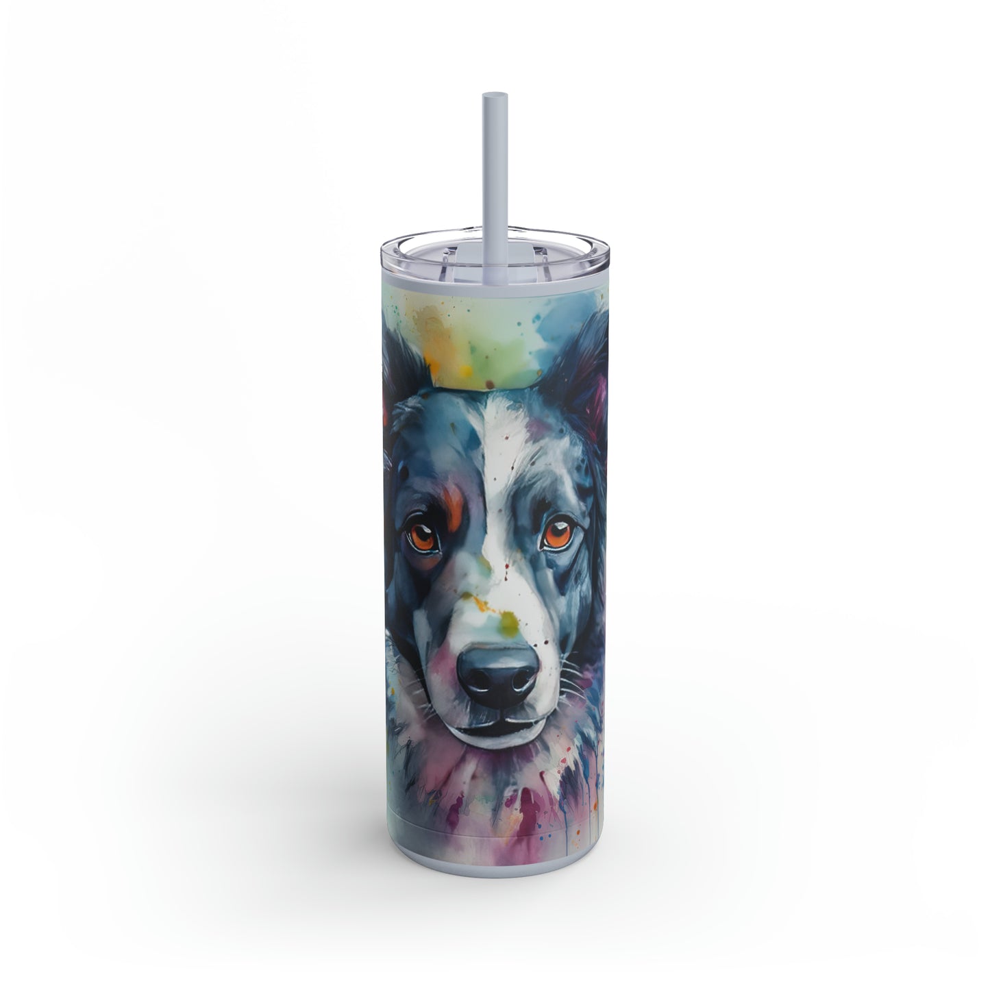 Border Collie 4 Maars Maker Skinny Matte Tumbler, 20oz