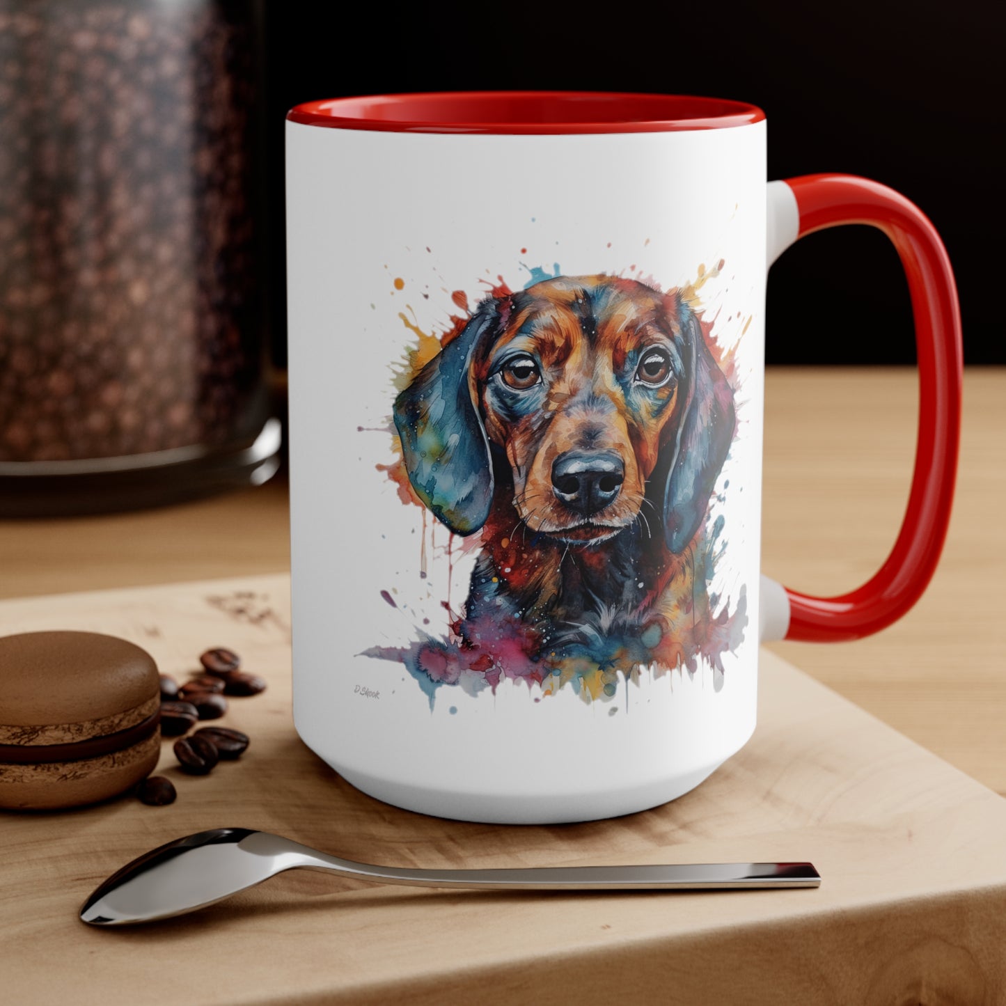 Dachshund 3 Accent Mugs