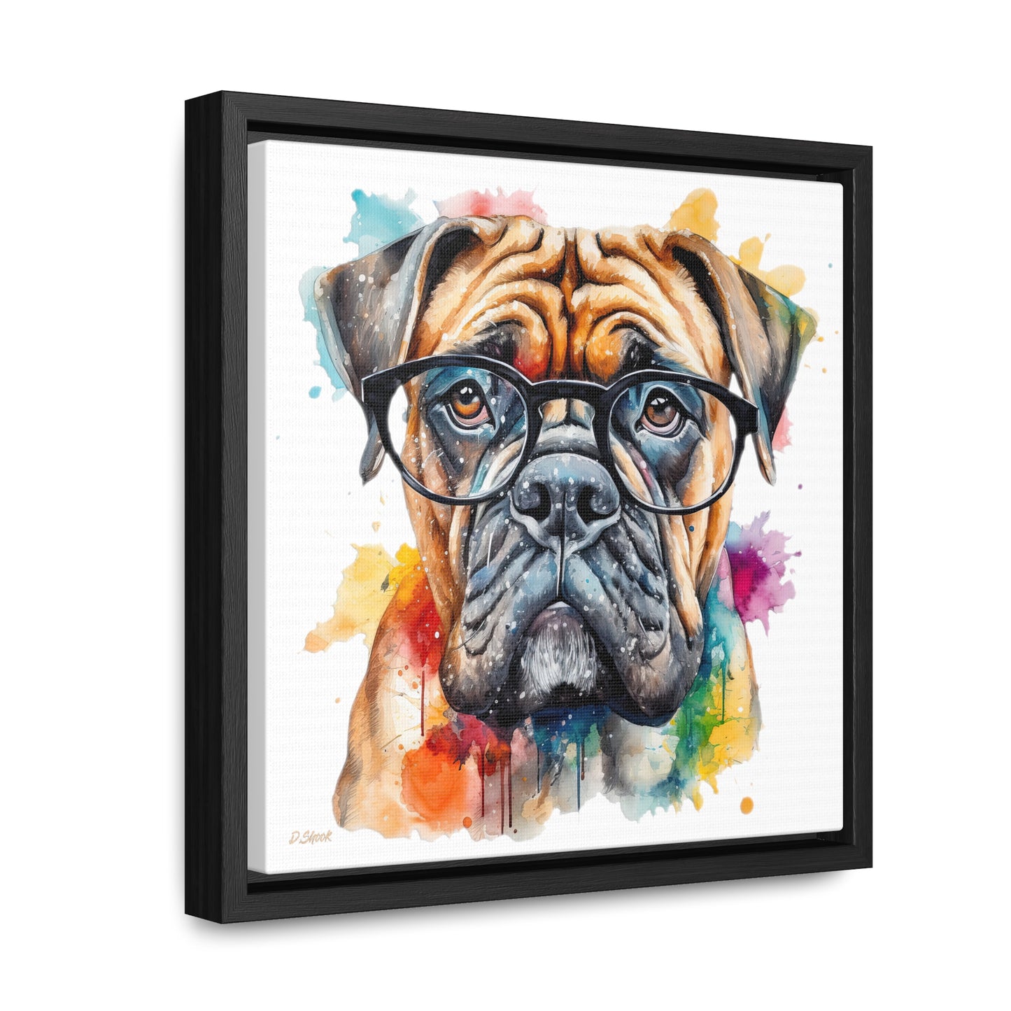 Bullmastiff 6 Gallery Canvas Wraps, Square Frame