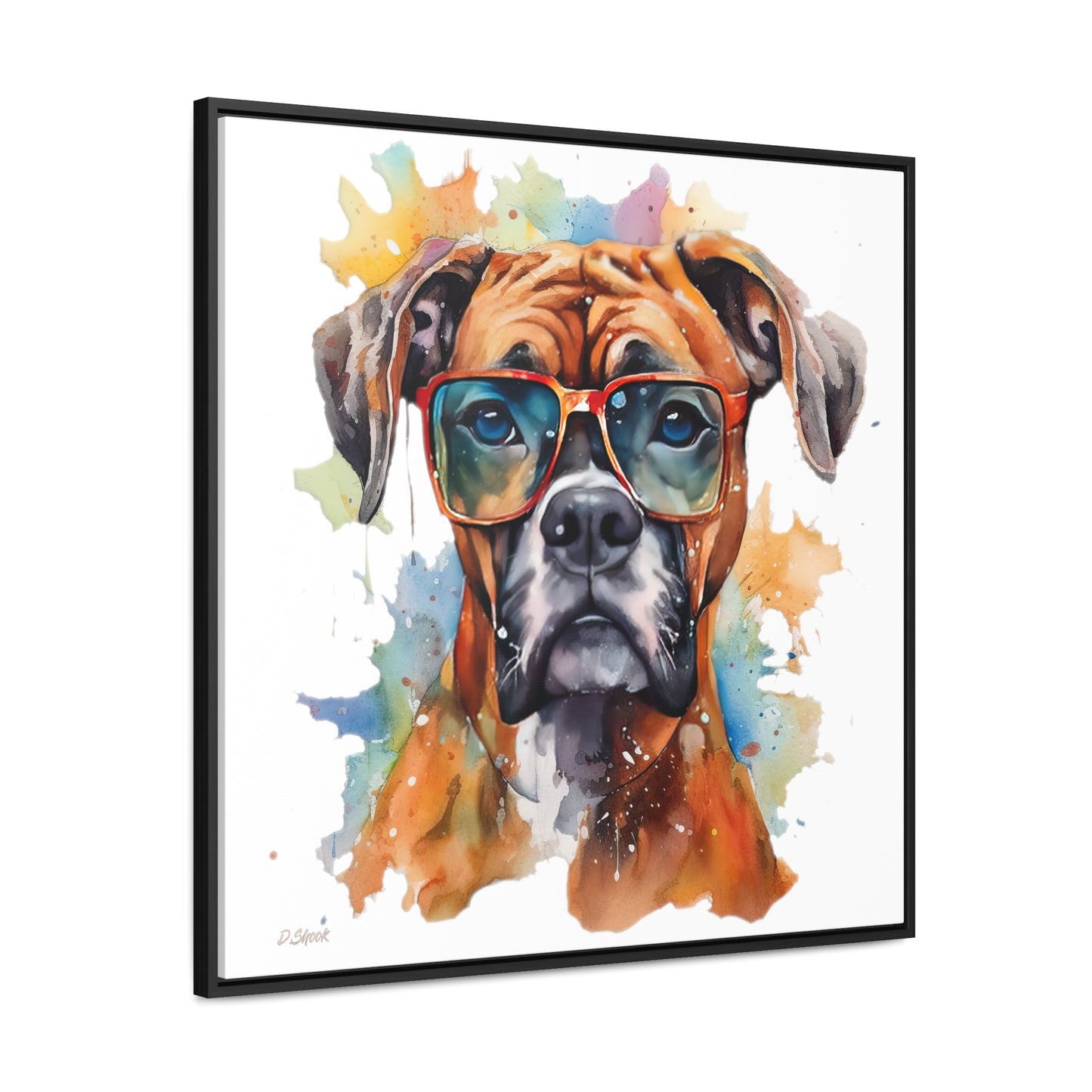 Boxer 4 Gallery Canvas Wraps, Square Frame