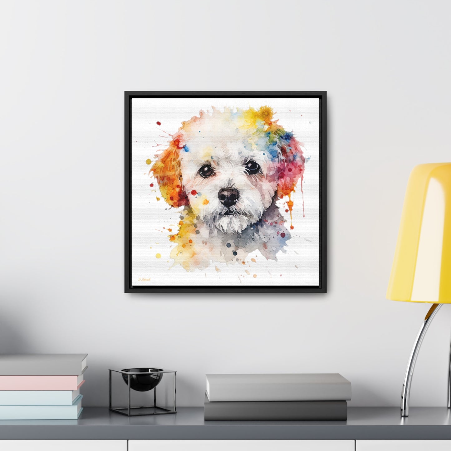 Bichon Frise 2 Gallery Canvas Wraps, Square Frame