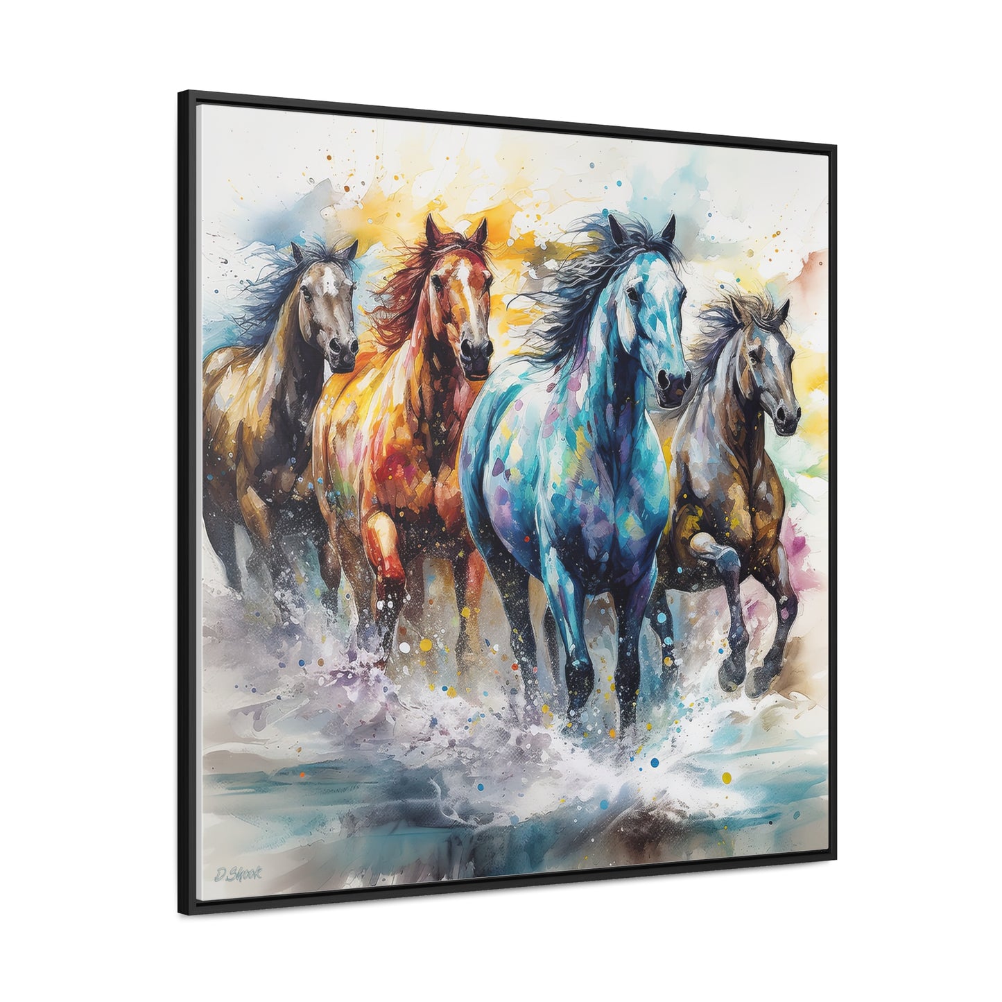 Horse Rescue 15 Gallery Canvas Wraps, Square Frame