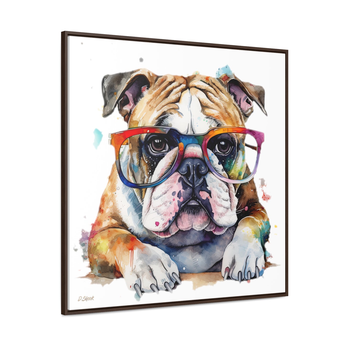 bulldog 5 Gallery Canvas Wraps, Square Frame