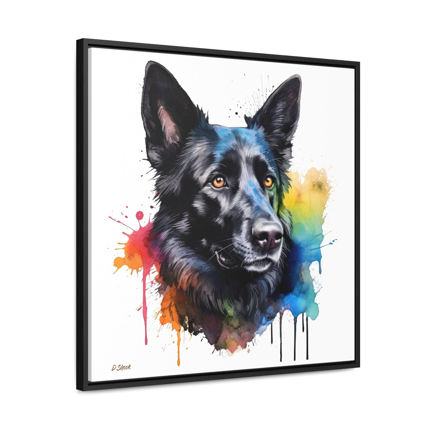 German Sheppard 22 Gallery Canvas Wraps, Square Frame
