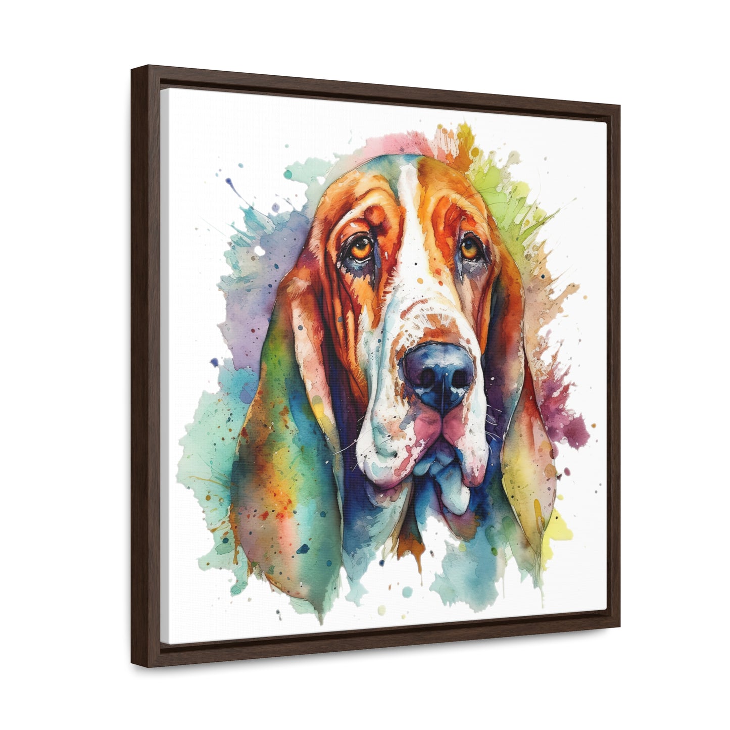 Basset Hound 1 Gallery Canvas Wraps, Square Frame