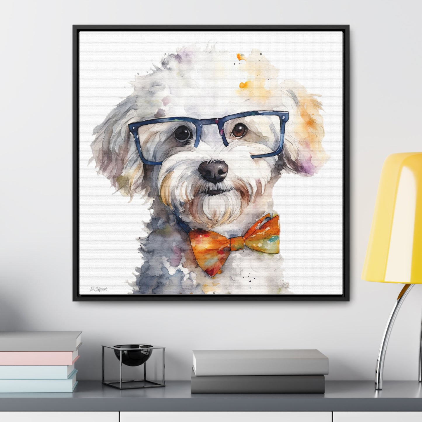 Bichon Frise 4 Gallery Canvas Wraps, Square Frame