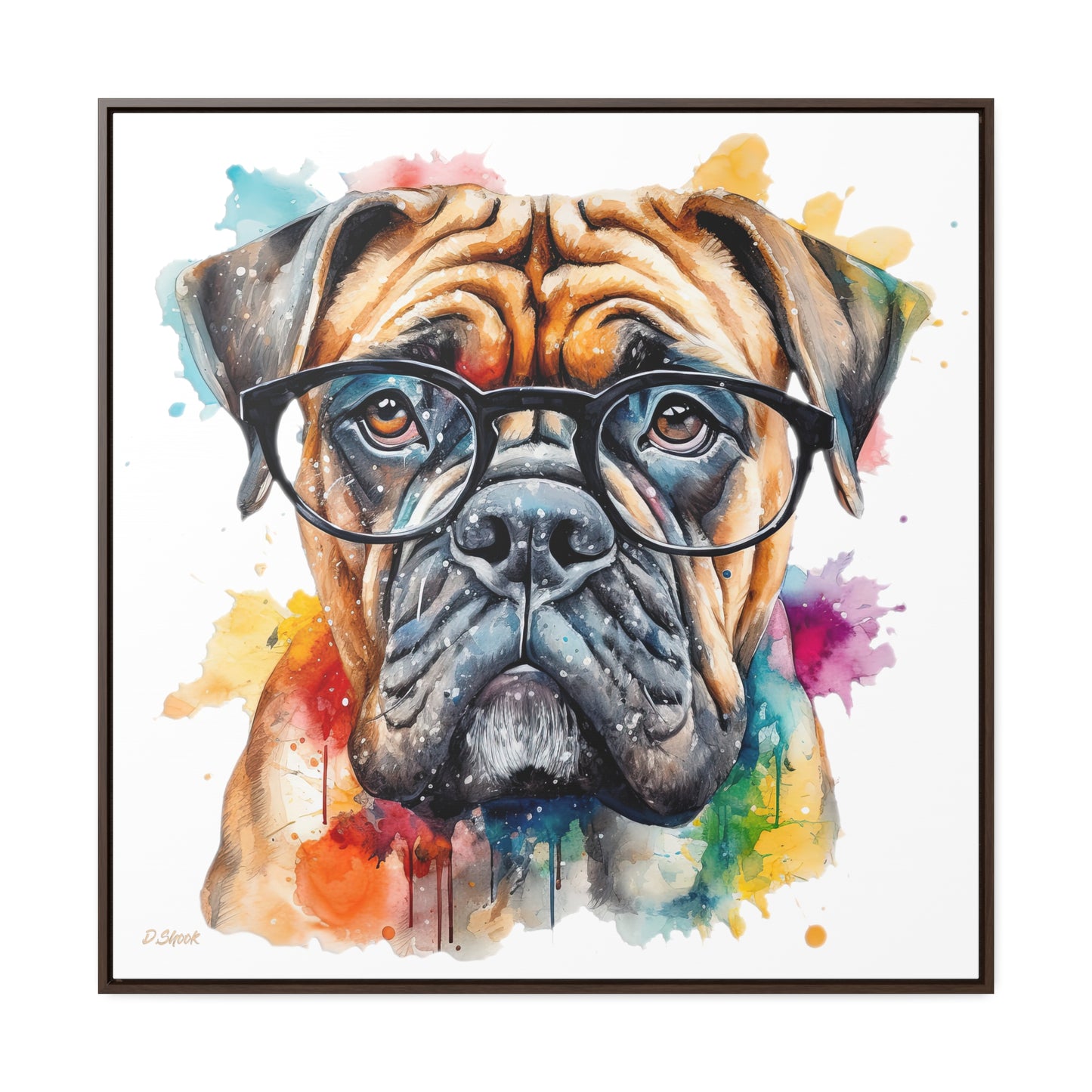 Bullmastiff 6 Gallery Canvas Wraps, Square Frame