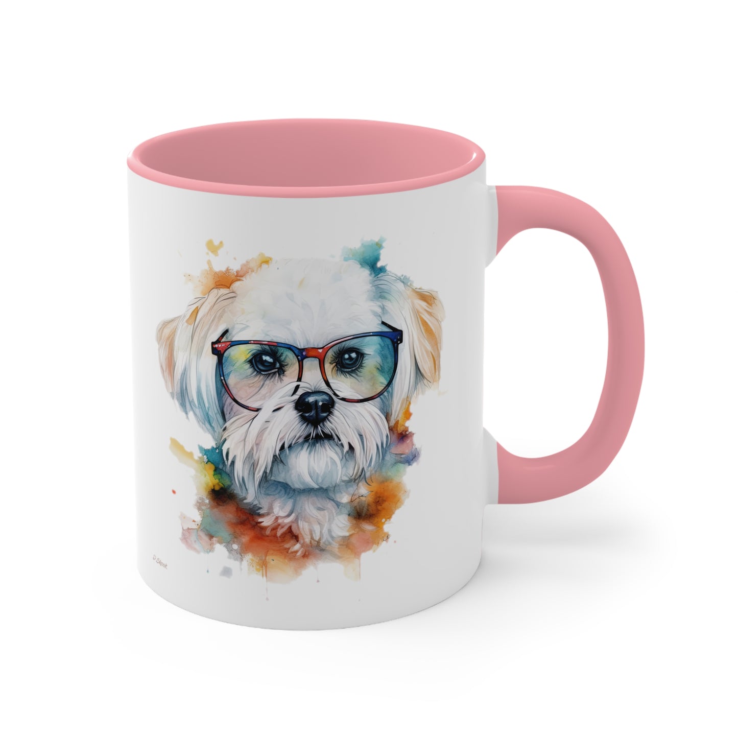 Maltese Dog 5 Accent Mugs