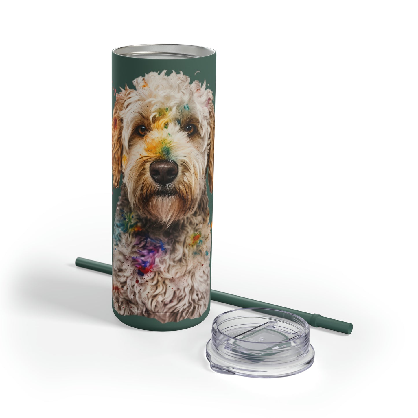 Mini Golden Doodle 2 Maars Maker Skinny Matte Tumbler, 20oz