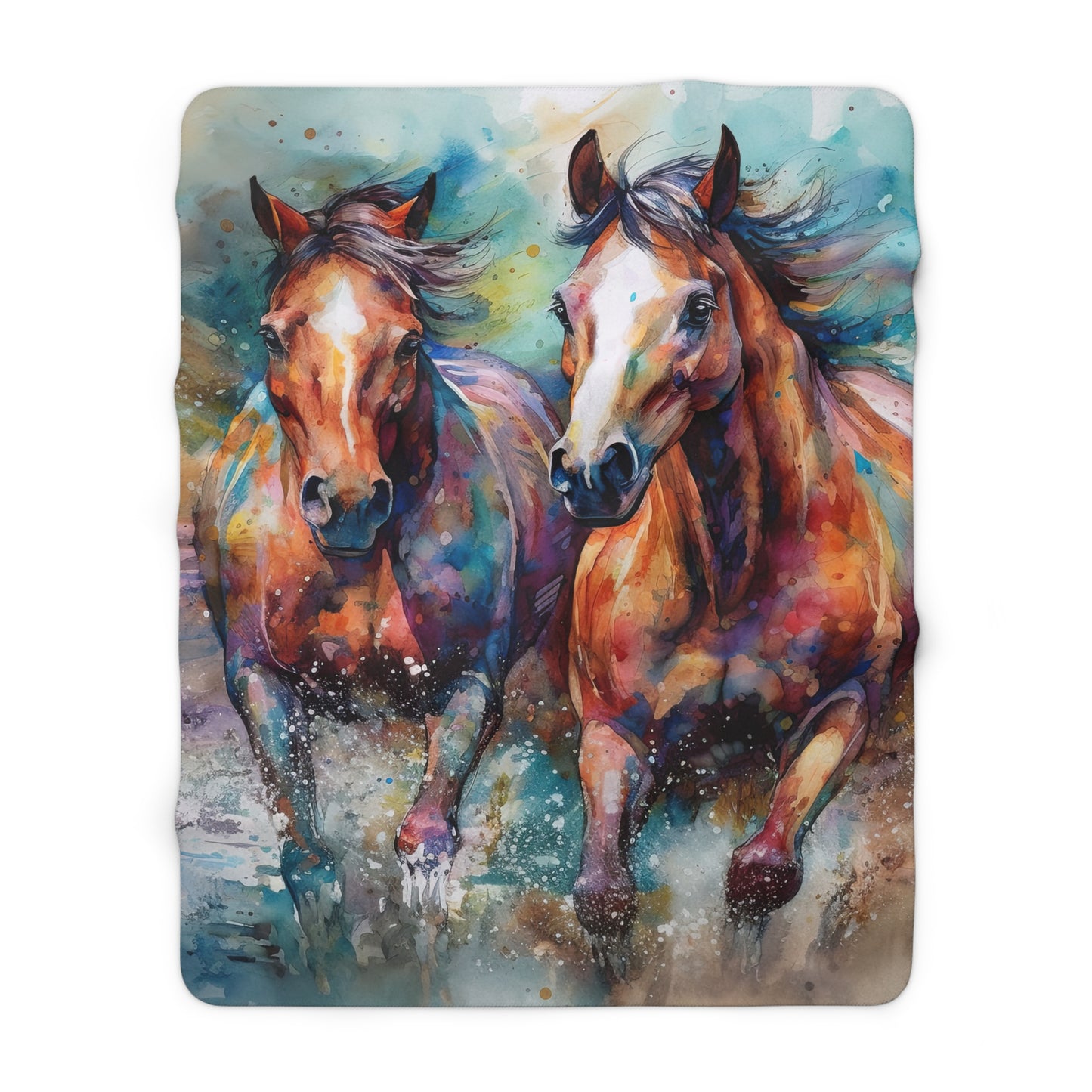 Horse Rescue 7 Sherpa Fleece Blanket