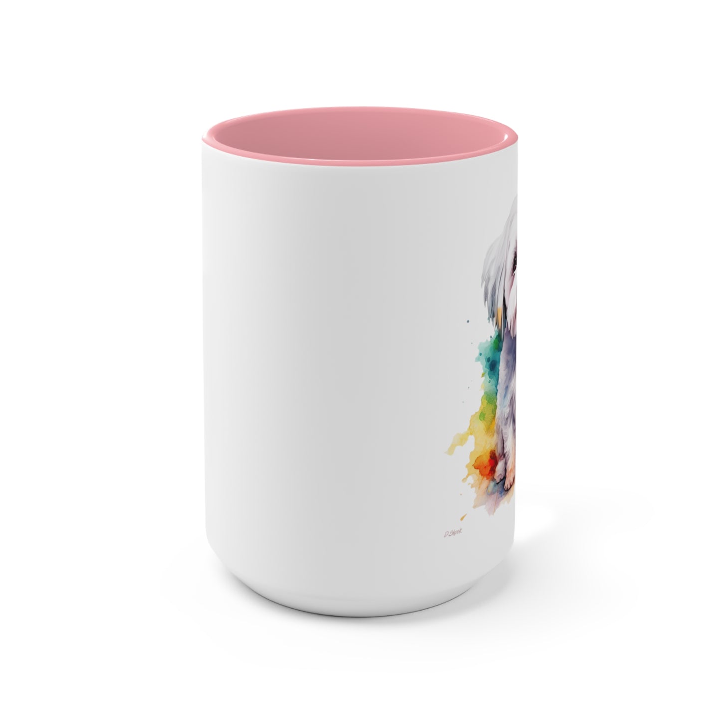 Maltese Dog 3 Accent Mugs