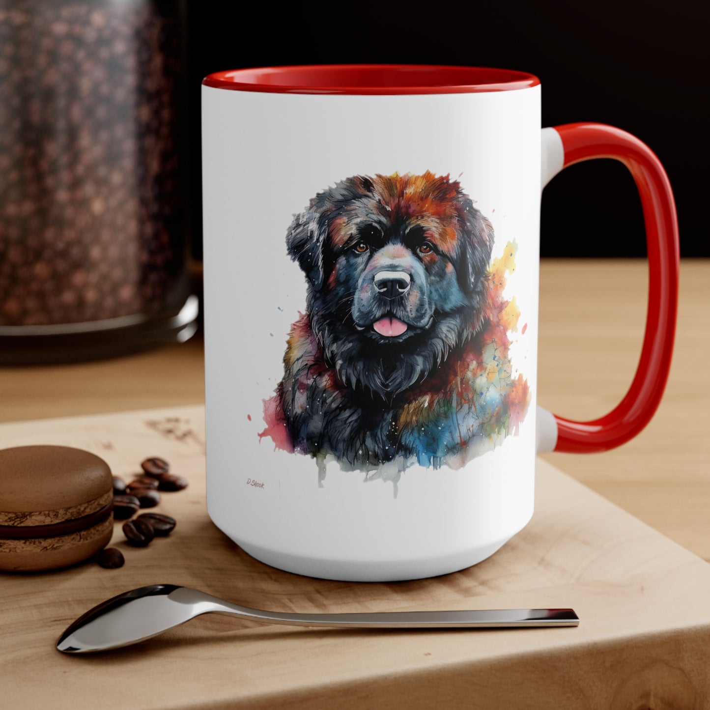 Newfoundland Dog 1 Accent Mugs