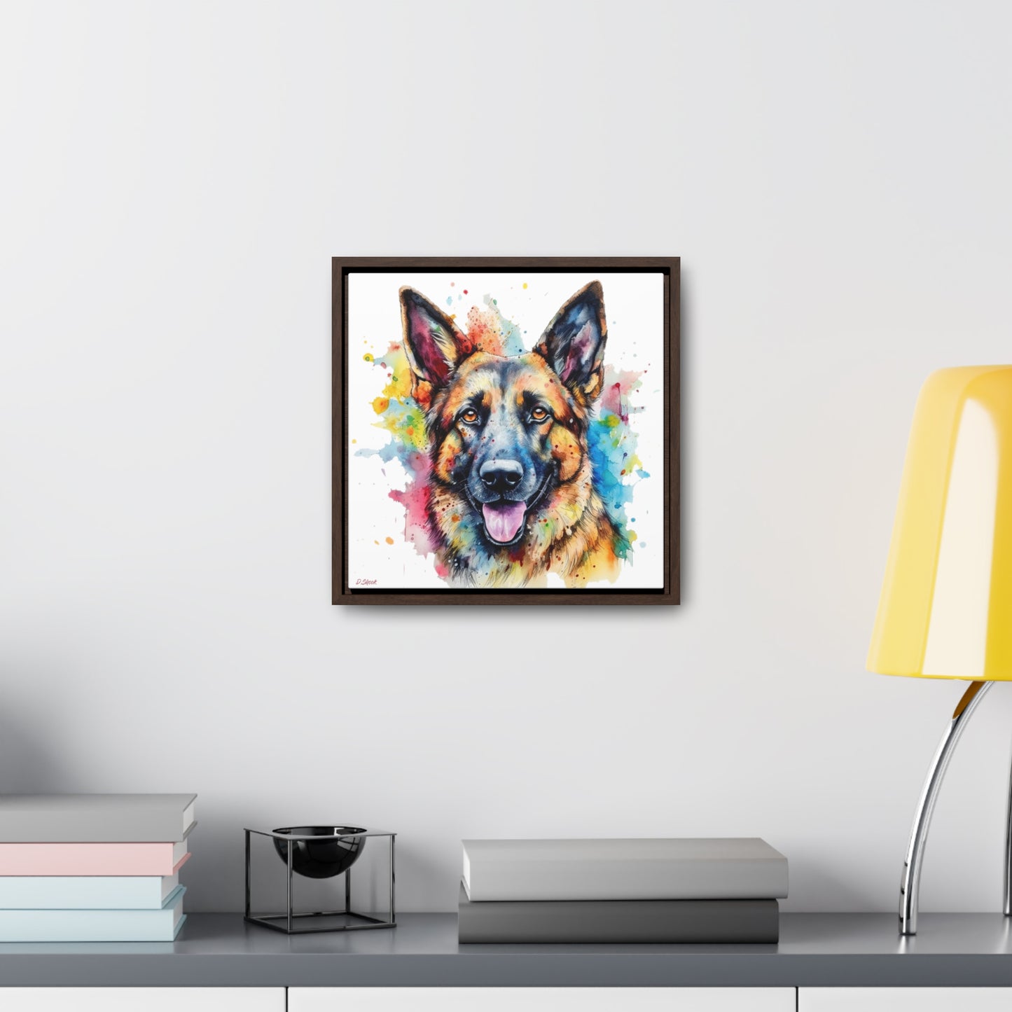 German Sheppard 1 Gallery Canvas Wraps, Square Frame