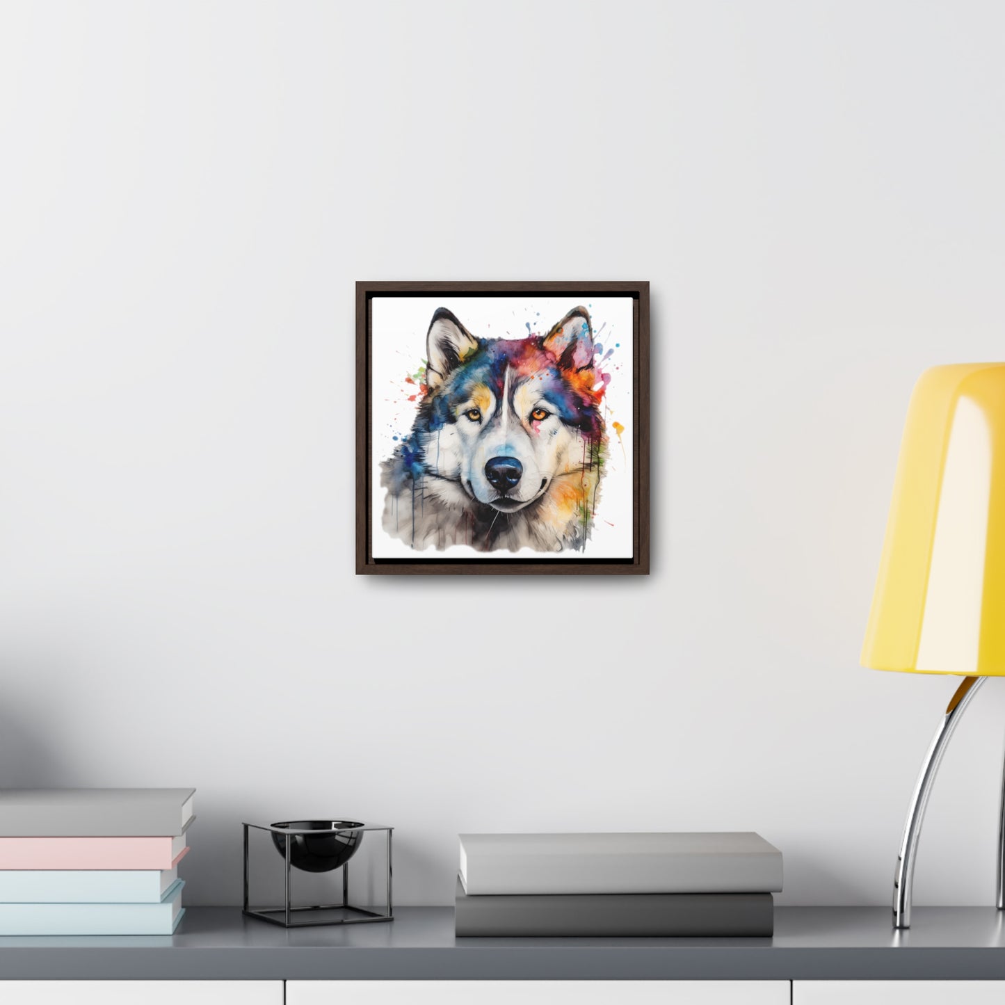 Alaskan Malamute 3 Gallery Canvas Wraps, Square Frame
