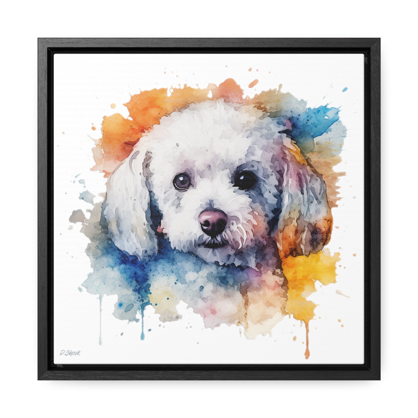 Bichon Frise 3 Gallery Canvas Wraps, Square Frame