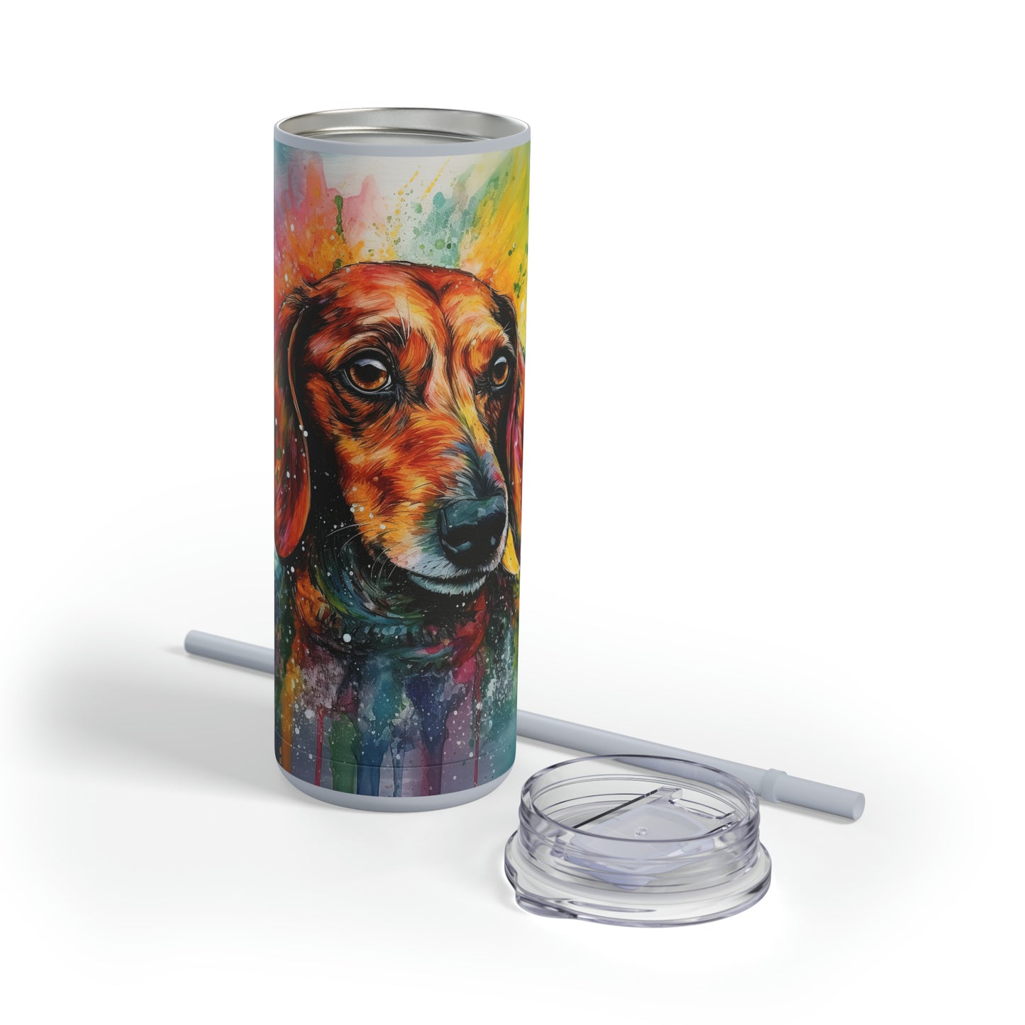 Dachshund 2 Maars Maker Skinny Matte Tumbler, 20oz