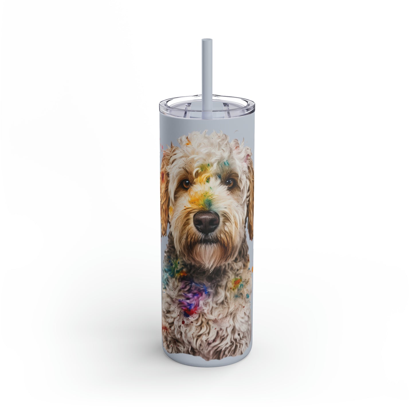 Mini Golden Doodle 2 Maars Maker Skinny Matte Tumbler, 20oz