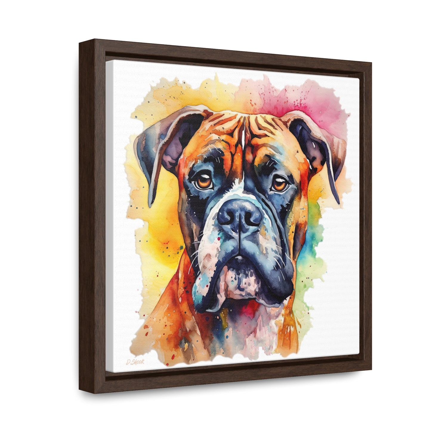 Boxer 1 Gallery Canvas Wraps, Square Frame