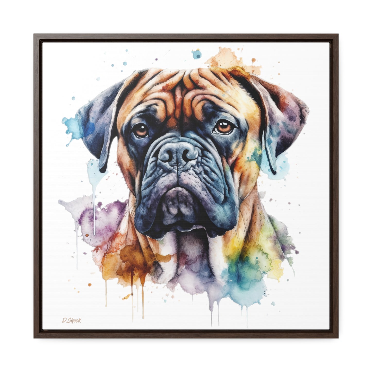 Bullmastiff 1 Gallery Canvas Wraps, Square Frame