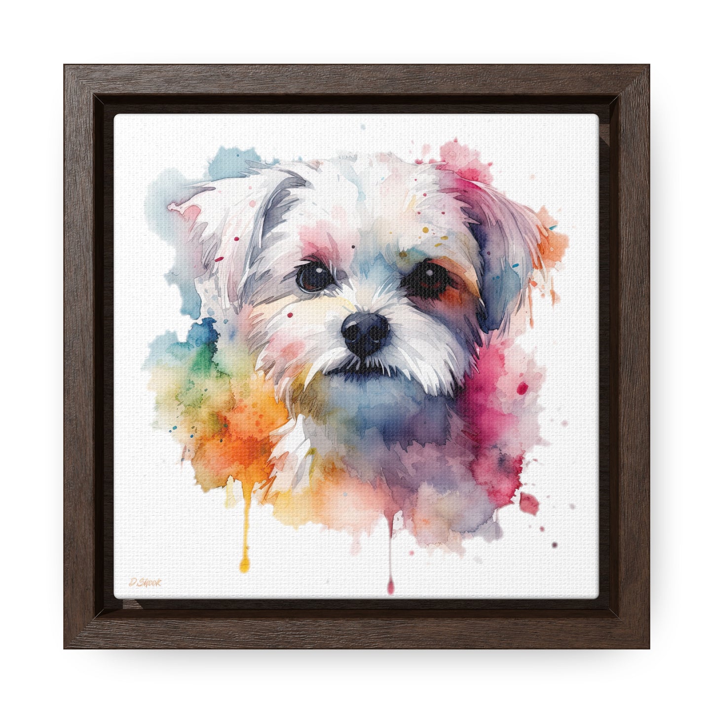 Maltese Dog 1 Gallery Canvas Wraps, Square Frame