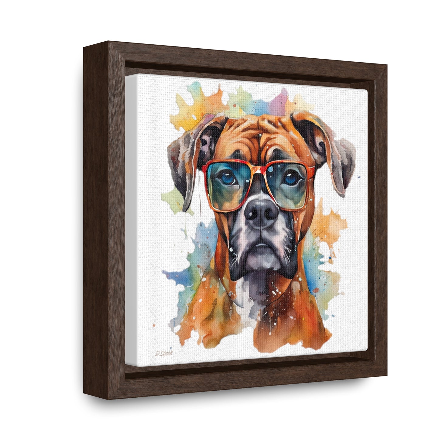 Boxer 4 Gallery Canvas Wraps, Square Frame