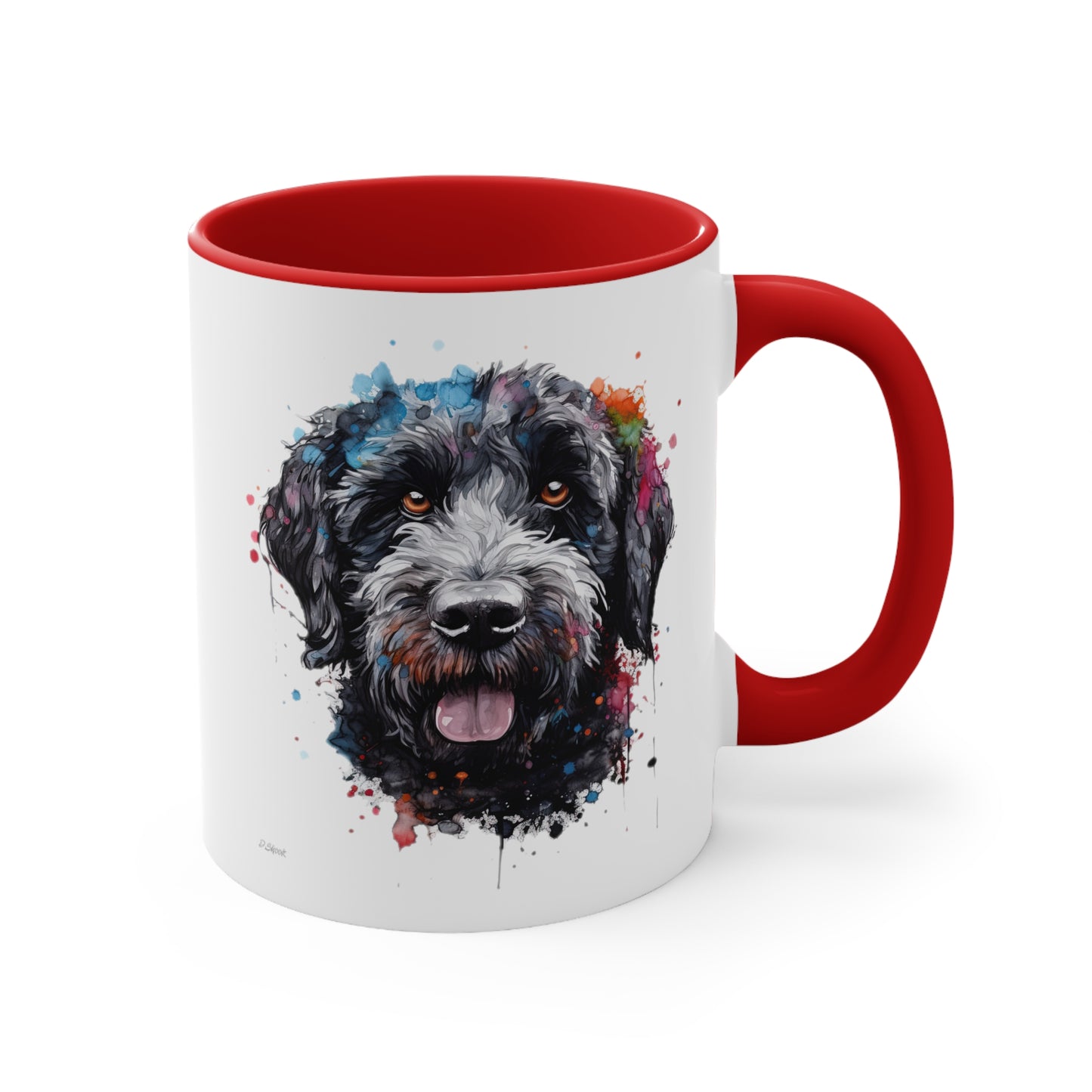 Portuguese Water Dog 4 Accent Mugs