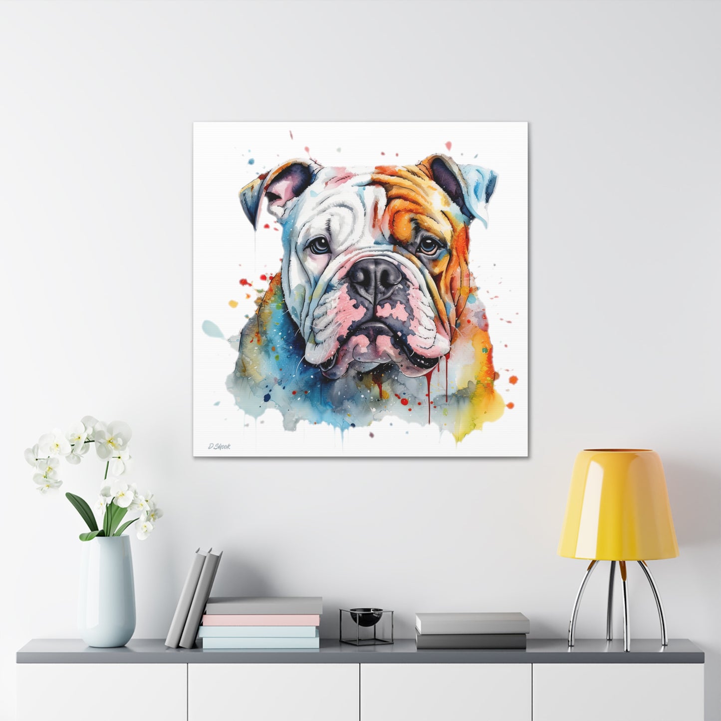 bulldog 3 Canvas Gallery Wraps