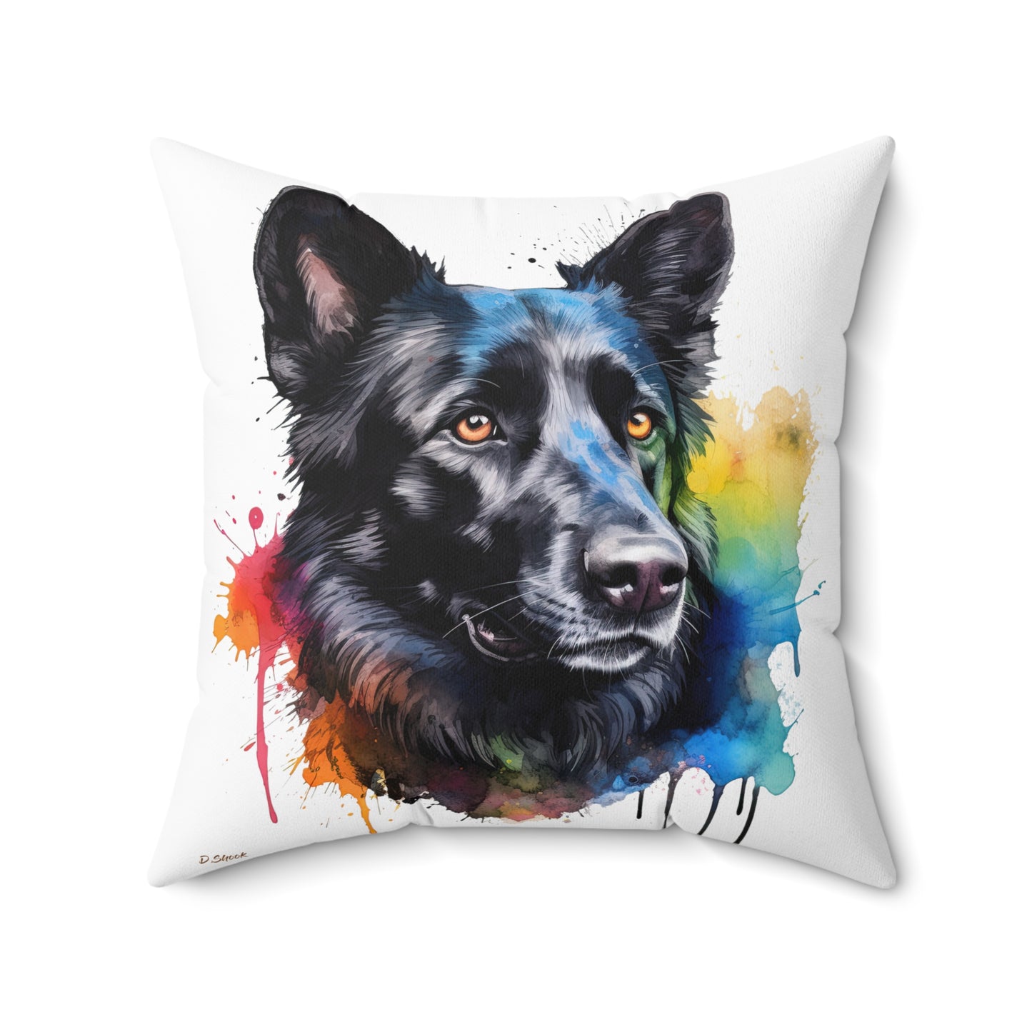 German Sheppard 22 Spun Polyester Square Pillow