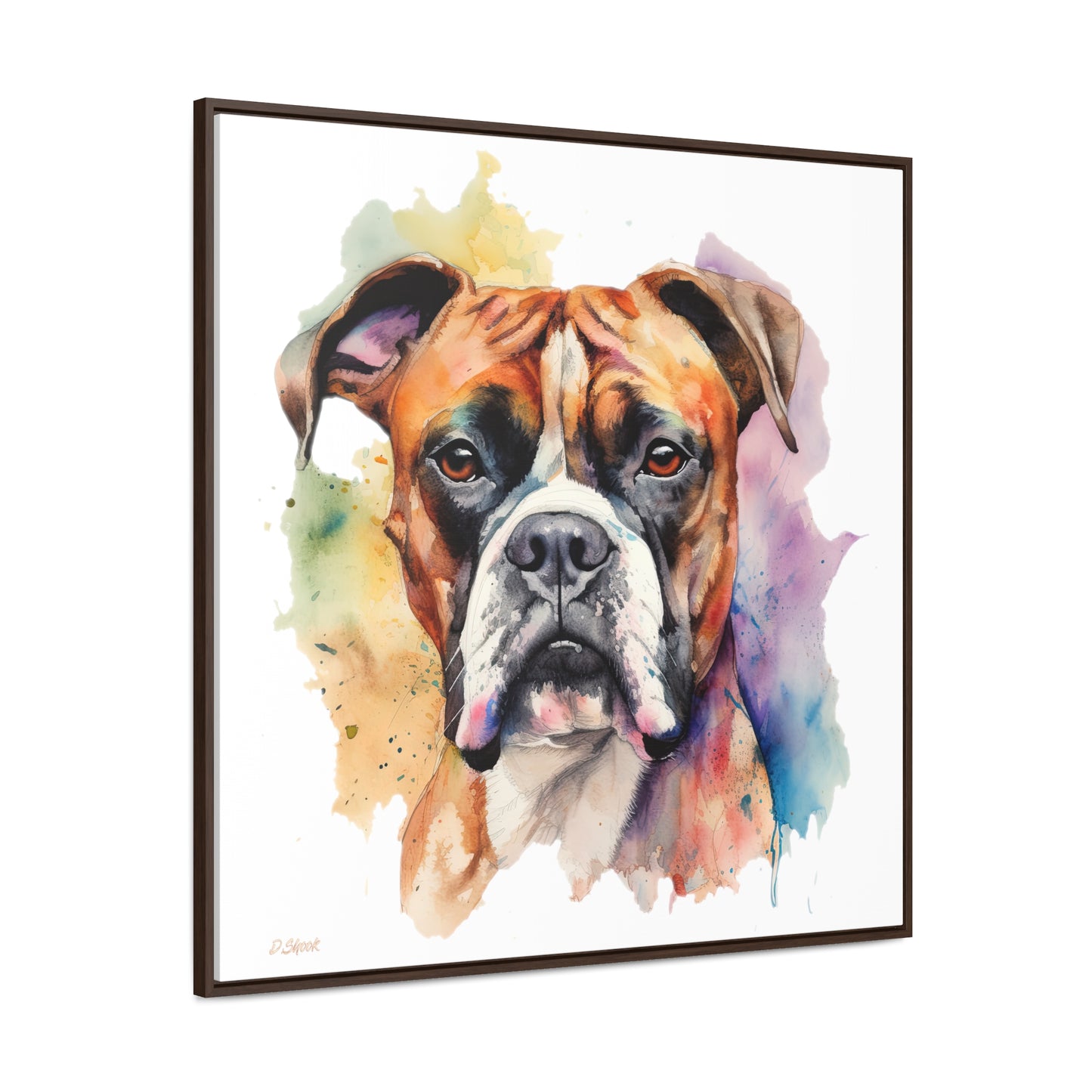 Boxer 2 Gallery Canvas Wraps, Square Frame