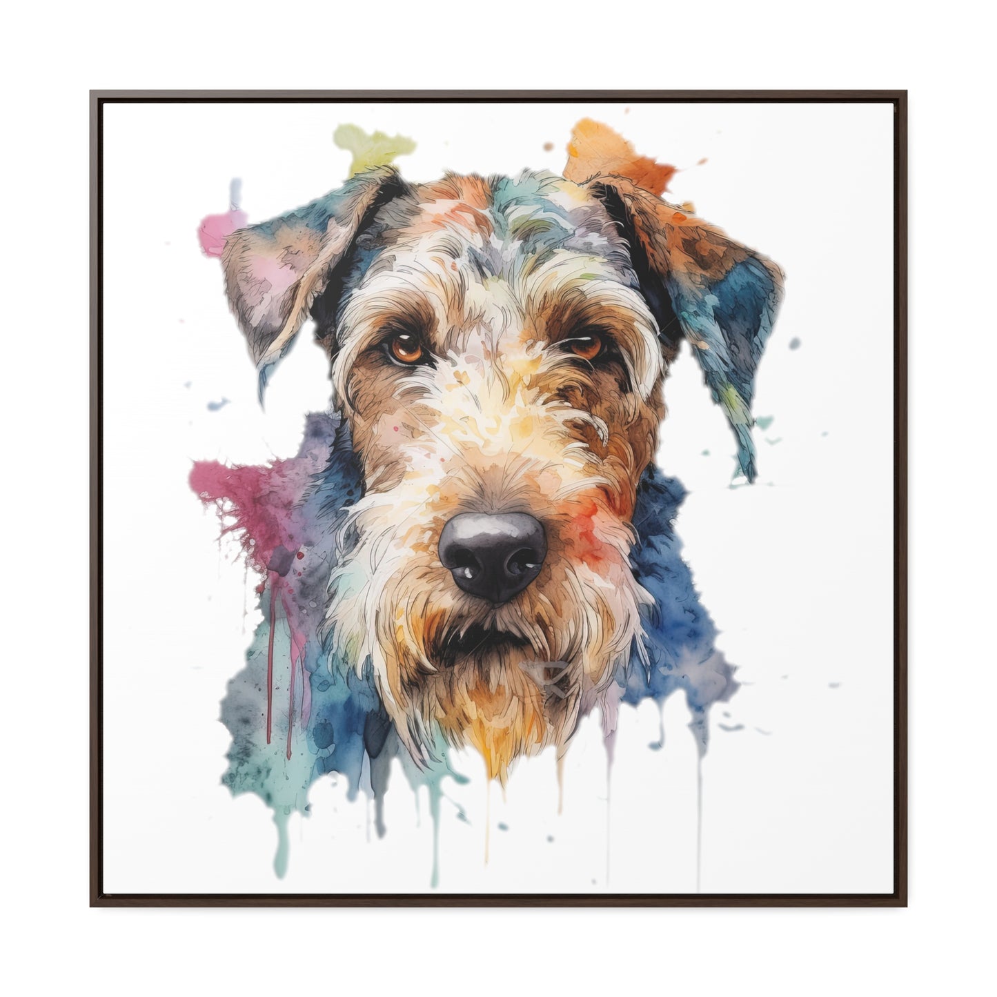 Airedale Terrier 2 Gallery Canvas Wraps, Square Frame