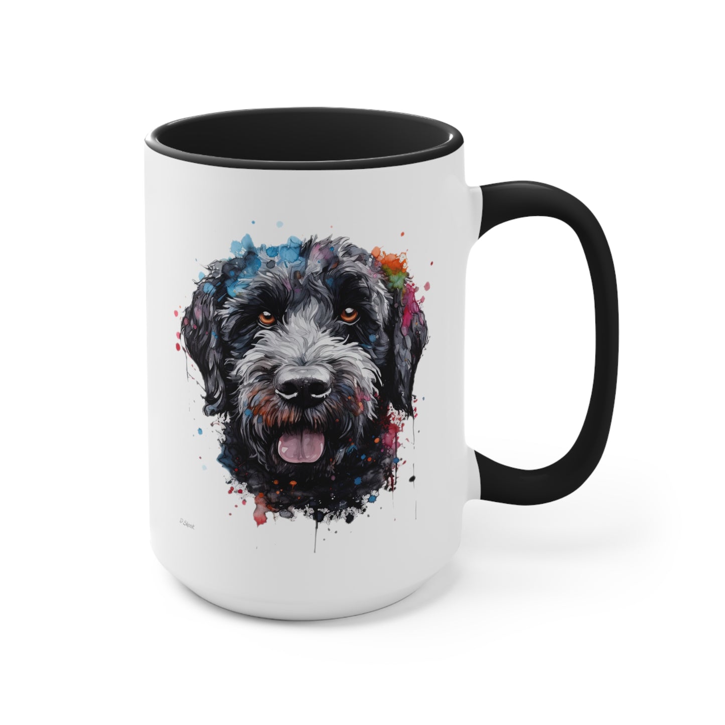 Portuguese Water Dog 4 Accent Mugs