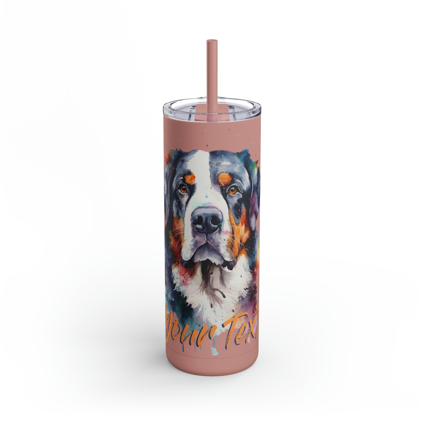 Greater Swiss Mountain Dog 3 (Your Text) Maars Maker Skinny Matte Tumbler, 20oz