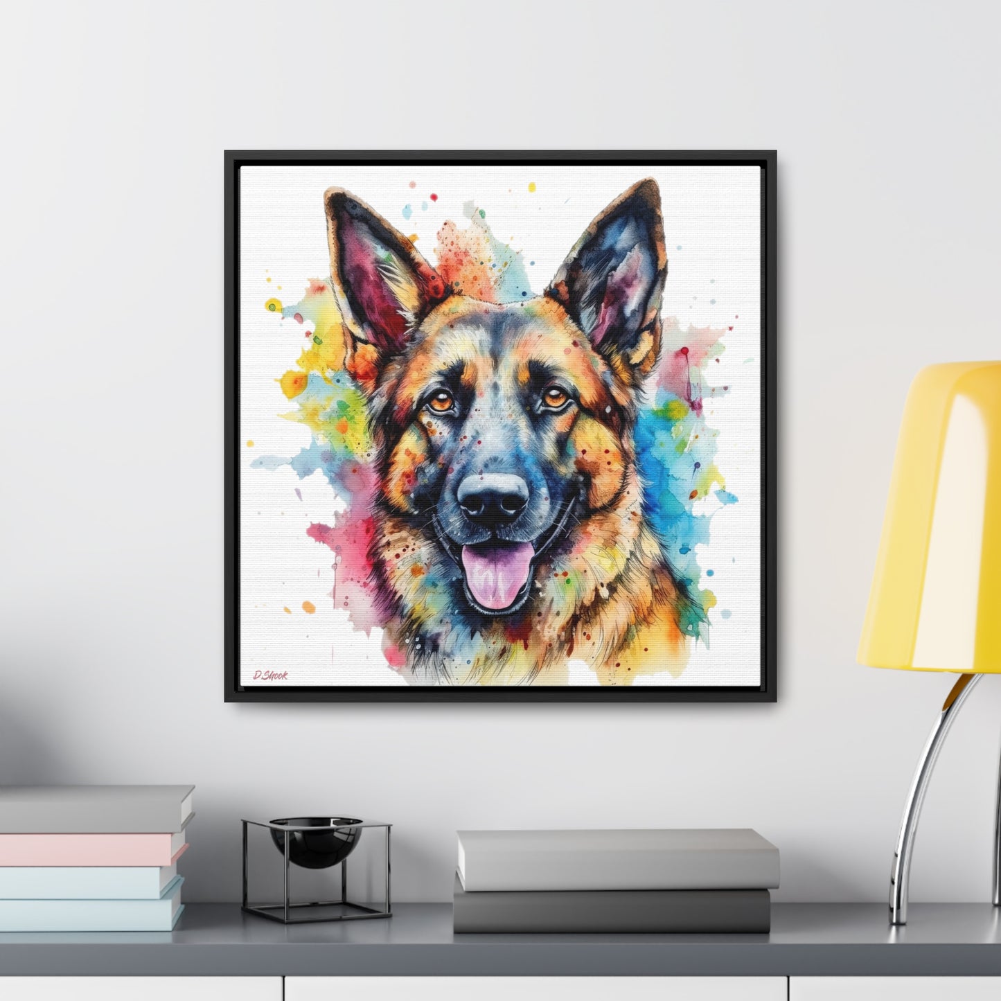 German Sheppard 1 Gallery Canvas Wraps, Square Frame