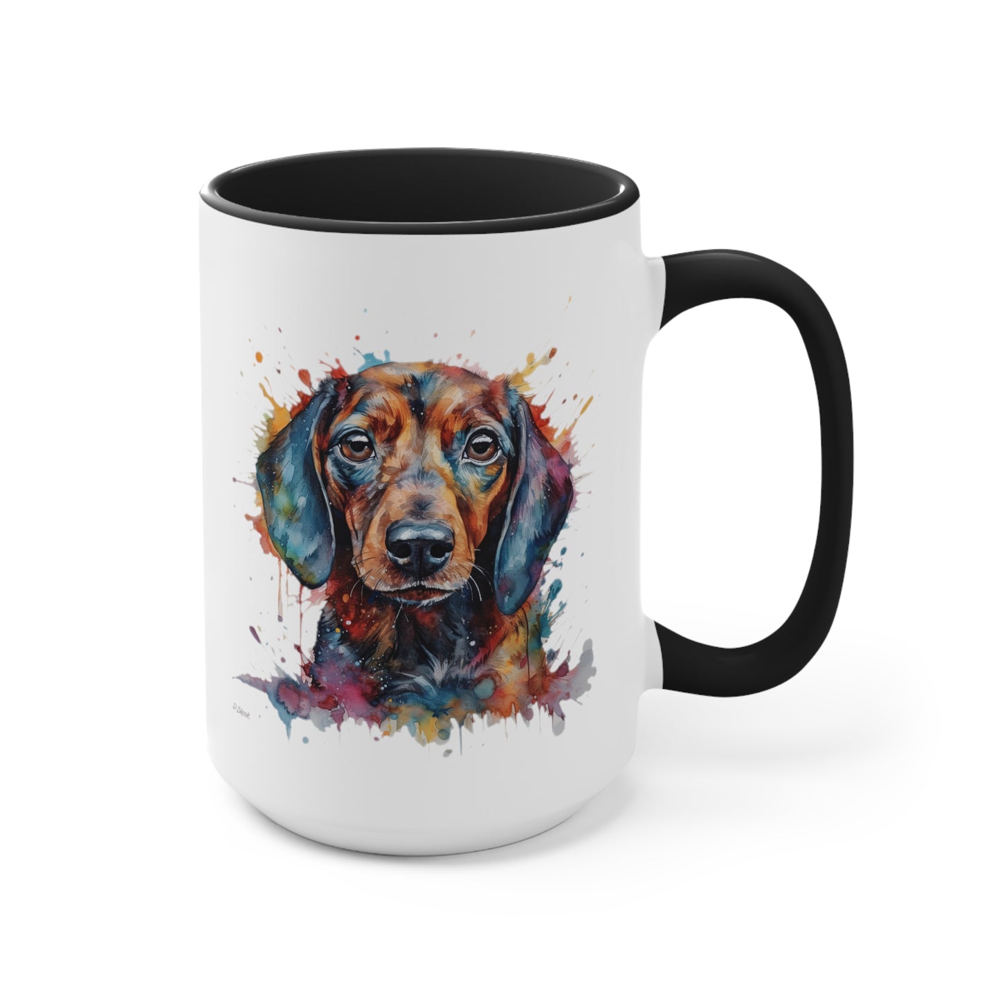 Dachshund 3 Accent Mugs