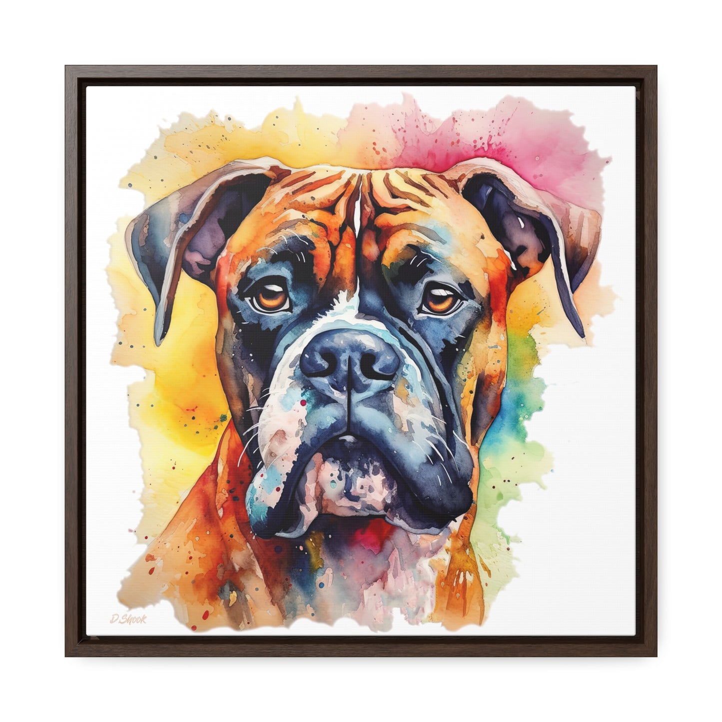 Boxer 1 Gallery Canvas Wraps, Square Frame
