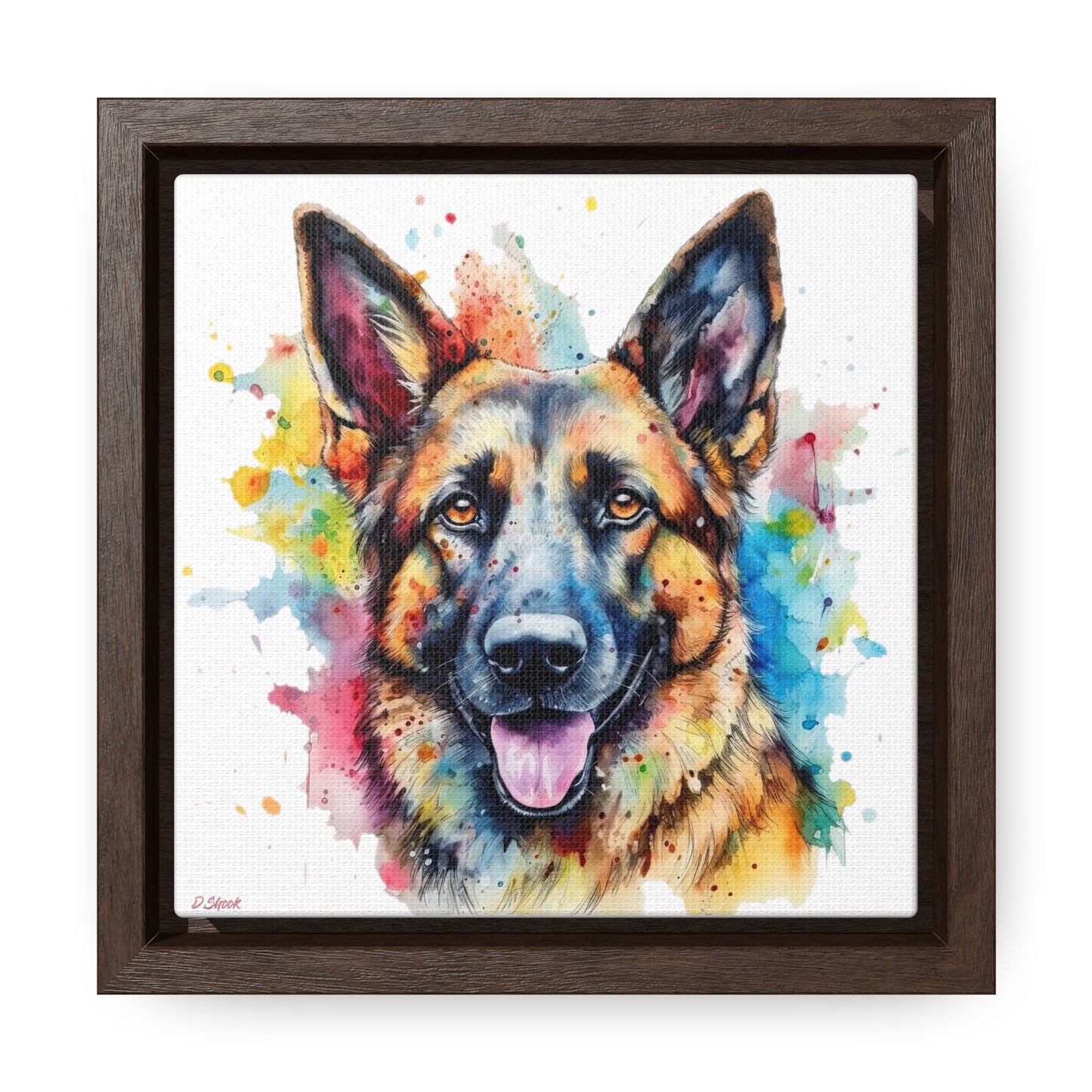 German Sheppard 1 Gallery Canvas Wraps, Square Frame