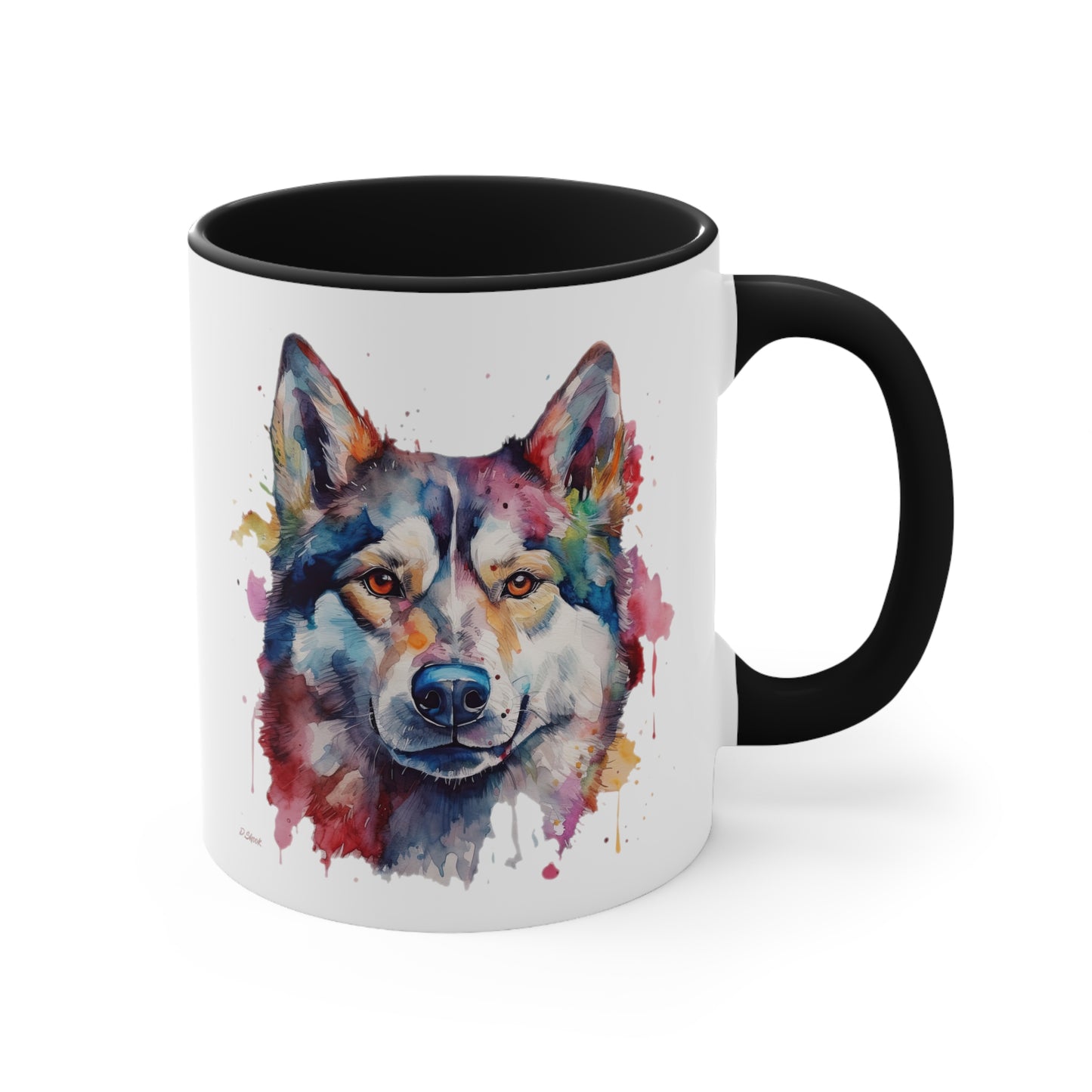 Siberian Husky 4 Accent Mugs
