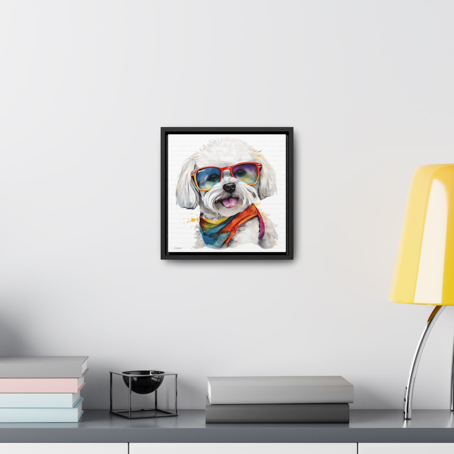 Bichon Frise 5 Gallery Canvas Wraps, Square Frame