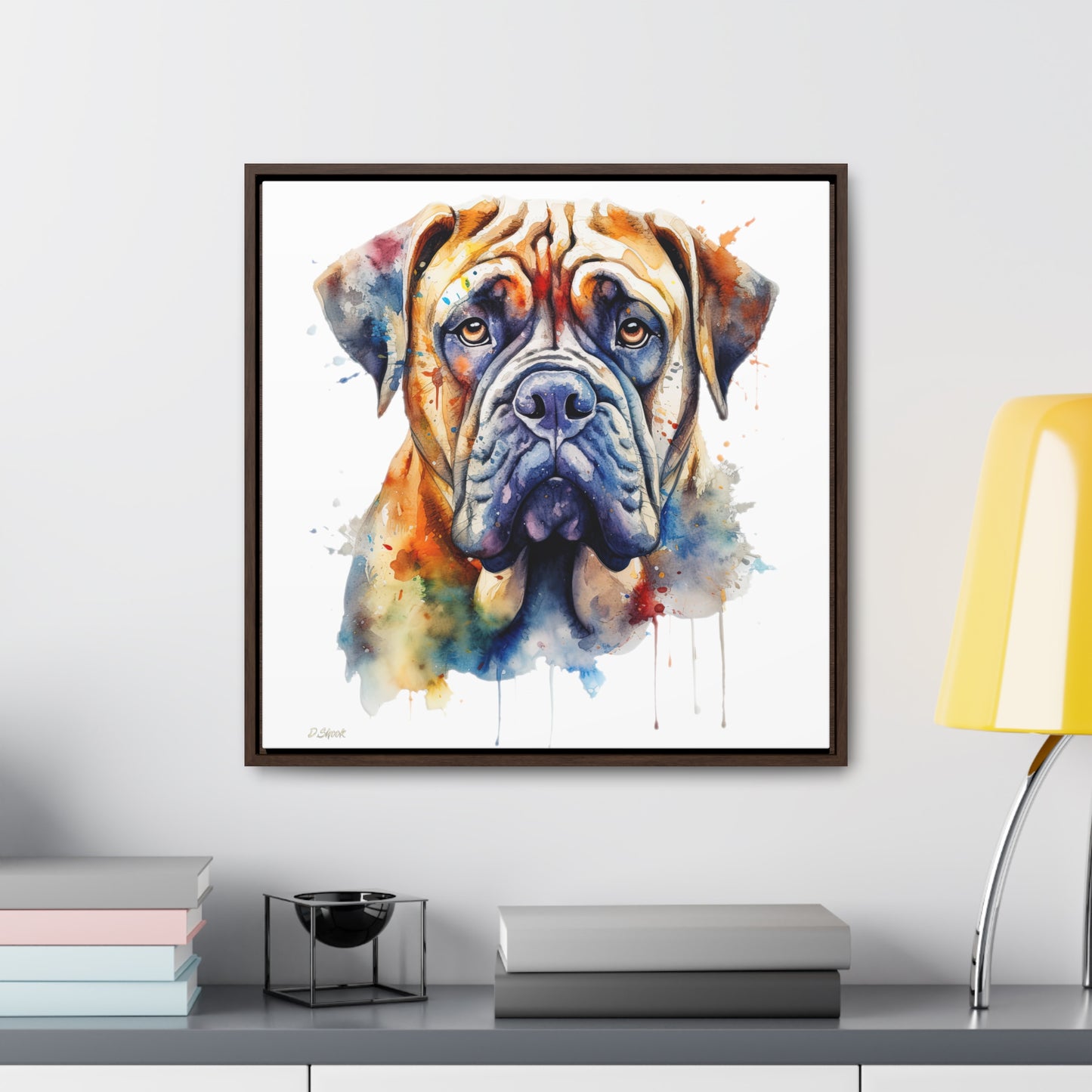 Bullmastiff 3 Gallery Canvas Wraps, Square Frame