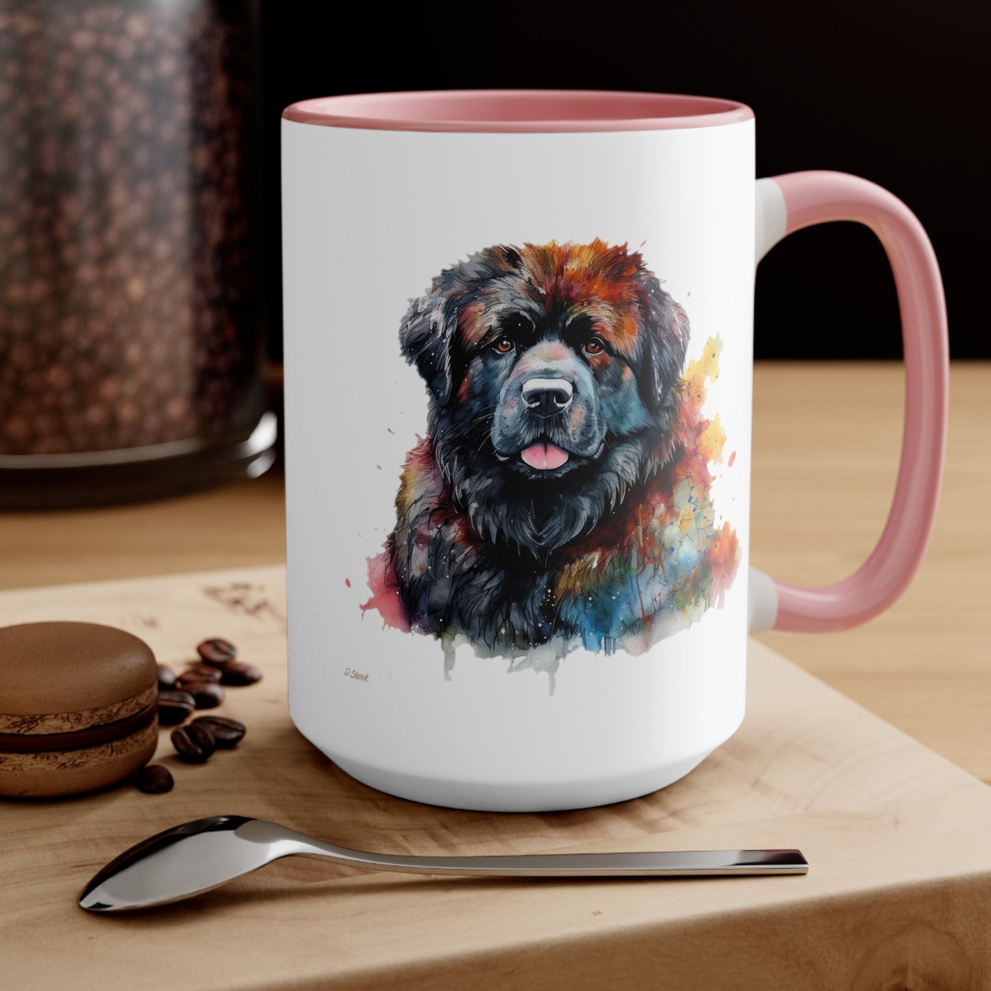 Newfoundland Dog 1 Accent Mugs