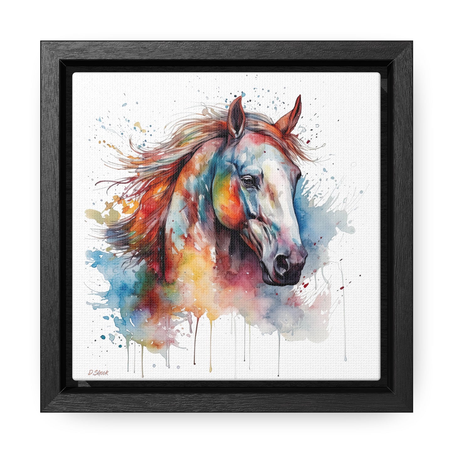 Horse Rescue 12 Gallery Canvas Wraps, Square Frame