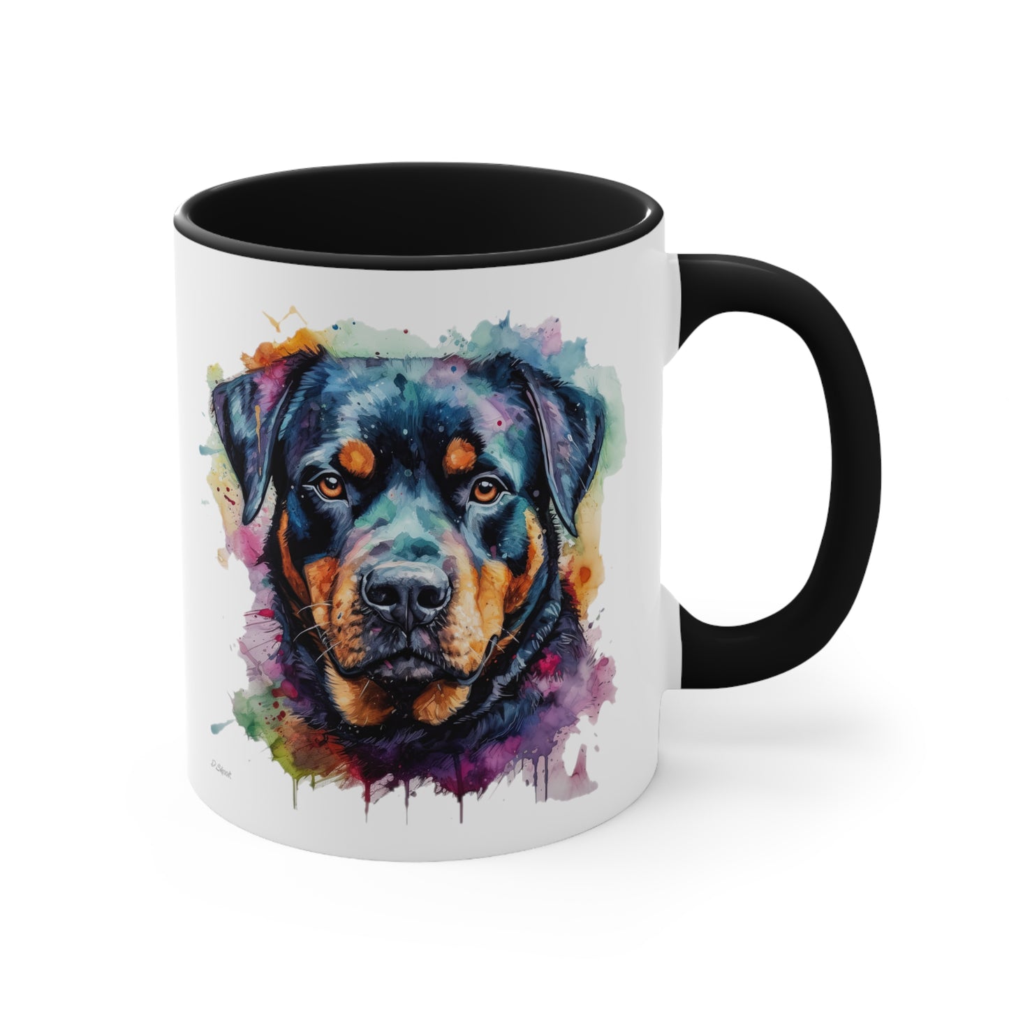 Rottweiler 2 Accent Mugs