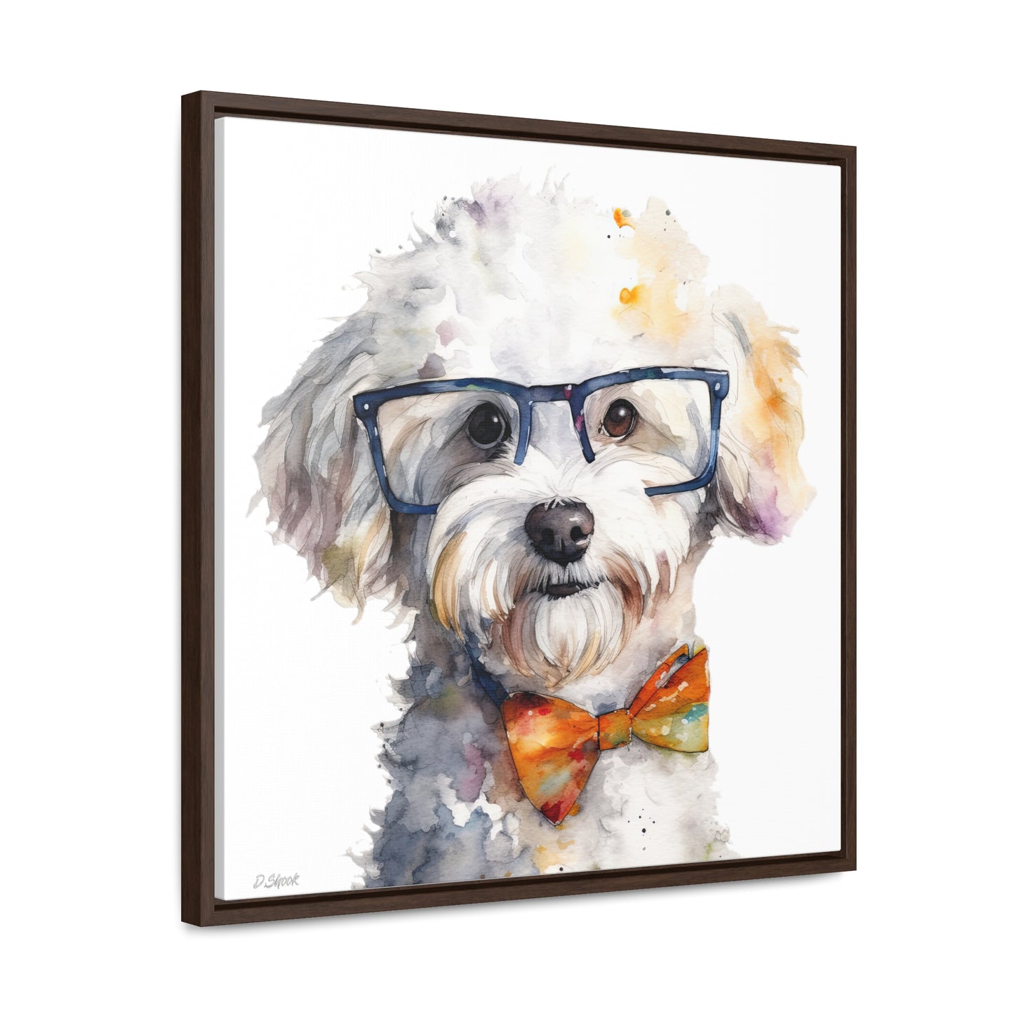Bichon Frise 4 Gallery Canvas Wraps, Square Frame