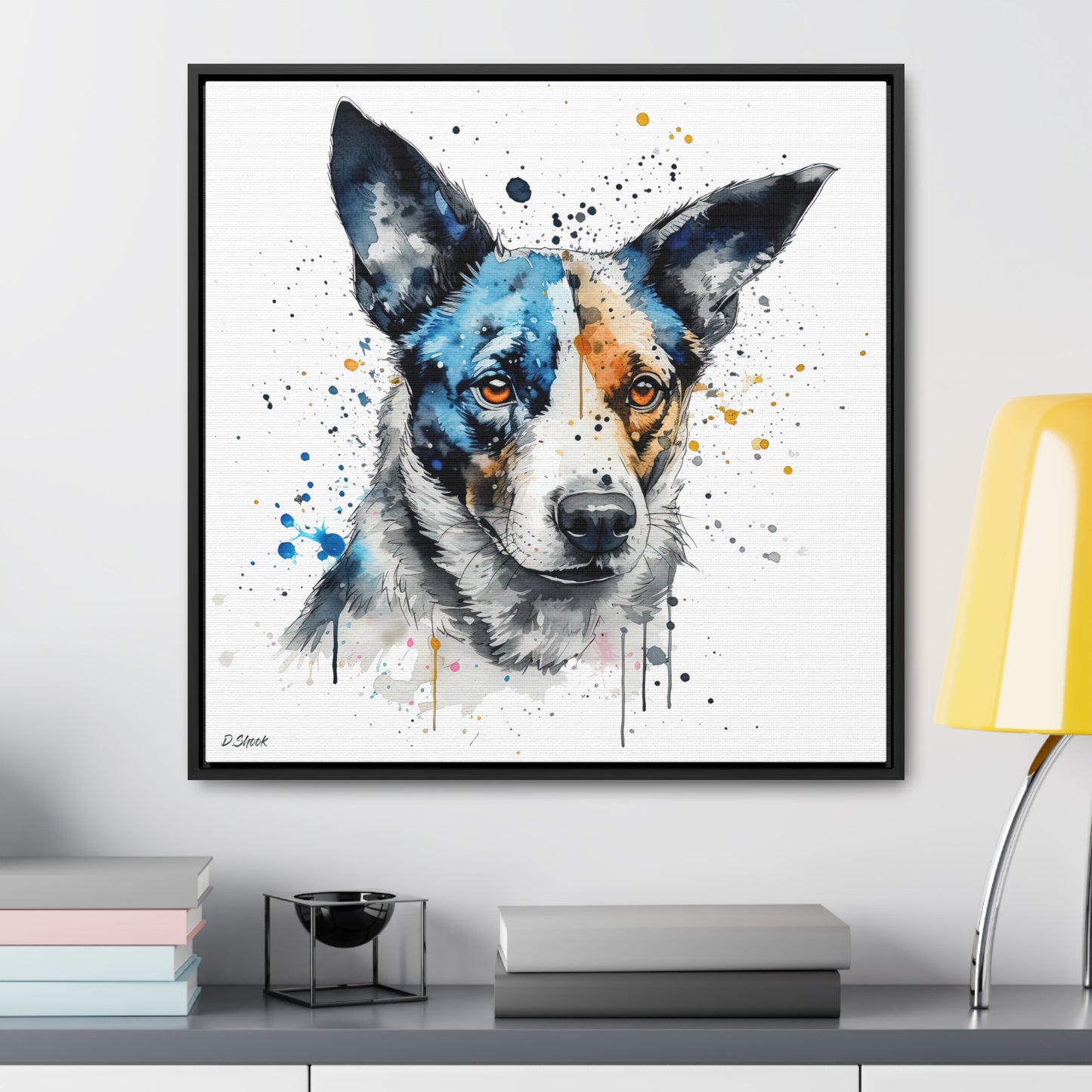 Blue Heeler 1 Gallery Canvas Wraps, Square Frame